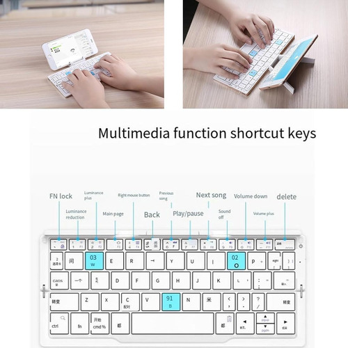 Mini Teclado Plegable Inalámbrico,teclado Bluetooth