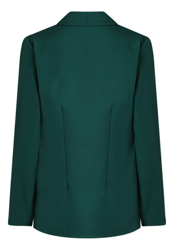 Chaqueta De Traje Liso Con Cuello Vuelto A La Moda Para Muje