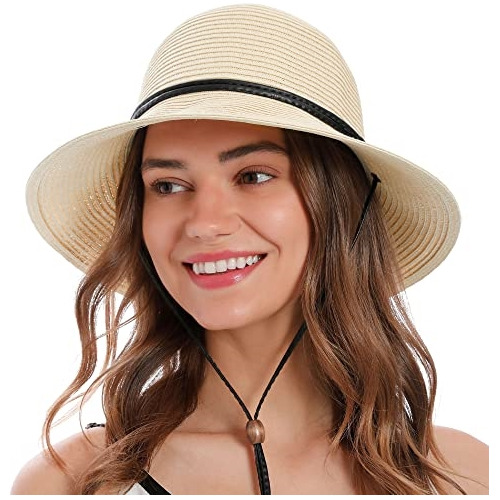 Sombrero De Paja Con Visera Ancha Para El Sol