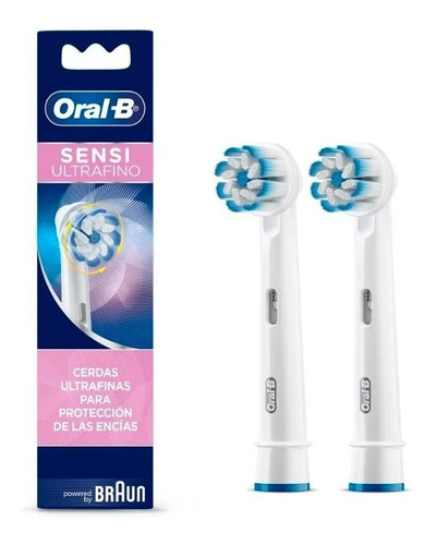 2 Repuestos Cepillo De Dientes Eléctrico Oral-b Ultrafino 