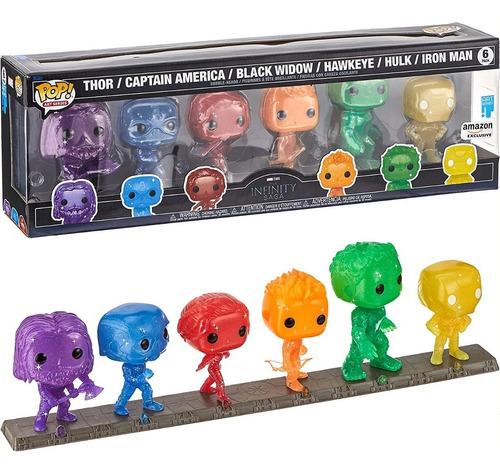 Série Funko Pop Marvel Artist Avengers Infinity Saga 6 unidades