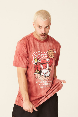 Camiseta Mitchell & Ness Estampada Tie Dye Chicago Bulls Ver