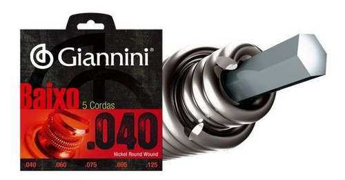 Encordoamento Para Contra Baixo Giannini 5 Cordas 040 Nickel