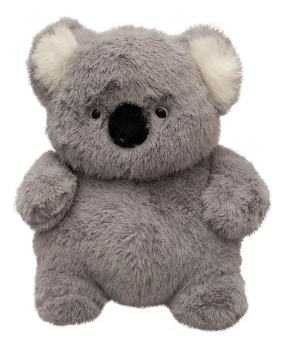 Peluche Mediano De Animales Ultra Suave Y Esponjoso Color Gris Oscuro
