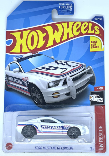 Hot Wheels Ford Mustang Gt Concept  - Hw Rescue 4/10 [blanc.