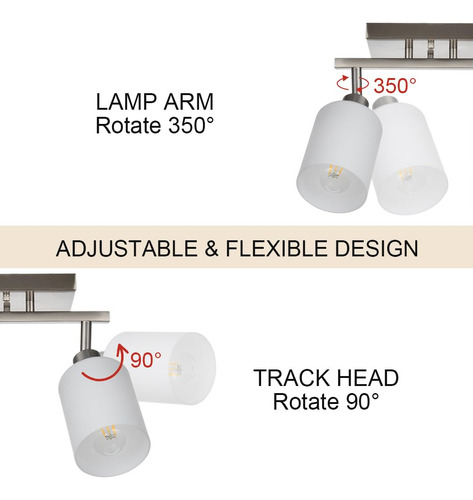 Todoluz Accesorios De Iluminacion De Riel Para Techo, 3 Luce