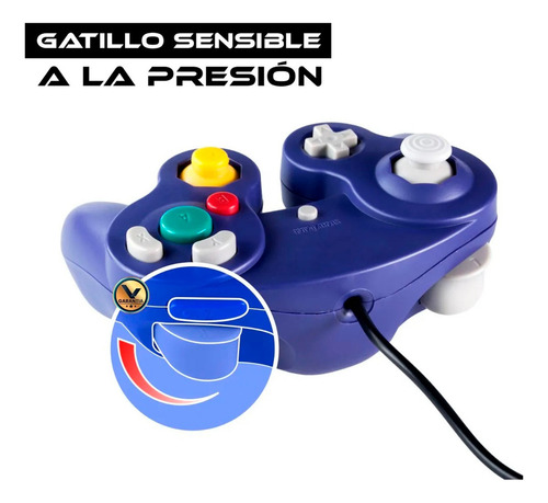 Control Joystick Alambrico Compatible Con Nintendo Gamecube