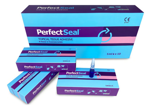 Adhesivo quirúrgico Perfect Seal Cola, caja de 1 ml, 10 unidades