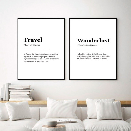 Imagen 1 de 1 de Cuadros De Viajes - Set X 2 - 30x40 - Travel - Wanderlust