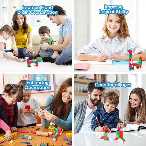 Favores De Fiesta -30 Piezas Fidgets Snake Cube Puzzles Jugu