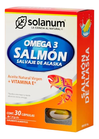 Solanum Omega 3 Salmón Salvaje De Alaska 30 Caps Solanum