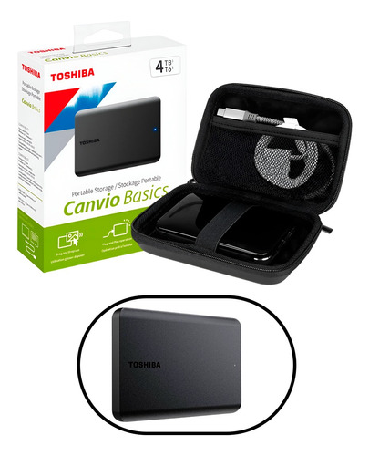 Disco Duro Externo Toshiba 4tb Usb 3.1 + Funda Anticaidas 