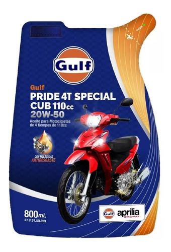 Aceite Mineral Pride 4t Special 20w-50 Gulf Oil