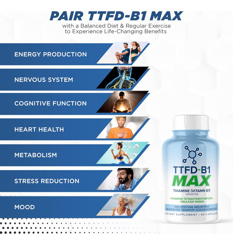 Ttfd - B1 Max - Tiamina Vitamina B1 Ttfd - 100mg - (dissulfe