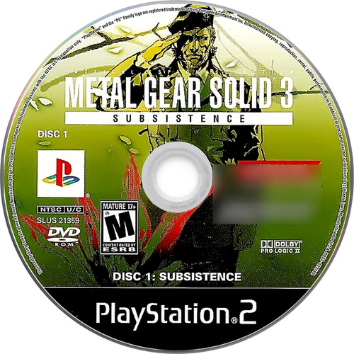 Metal Gear Solid 3 Subsistence Disc 01 Ps2 - Leia Descrição