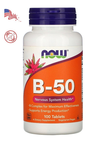 Complexo B50 100 Tablets Now Foods