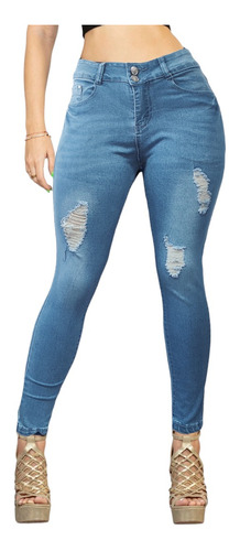 Pantalon De Mezclilla Jeans Mujer