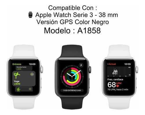 Chasis Flex Carga Apple Watch Serie 3 38 Mm Gps Silver (Usado)