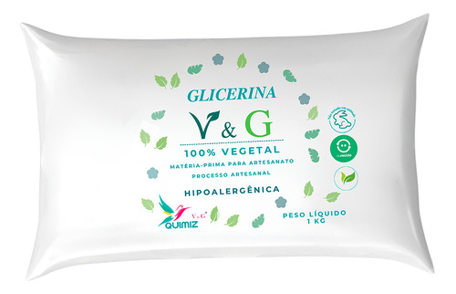 Base Glicerinada Hipoalergenica Branca 1kg 100% Vegetal