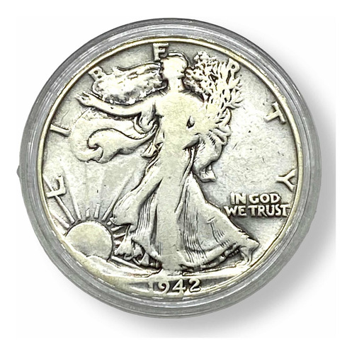 Moneda Estadounidense De Plata Medio Dólar Ley 720 Libertad (Usado)