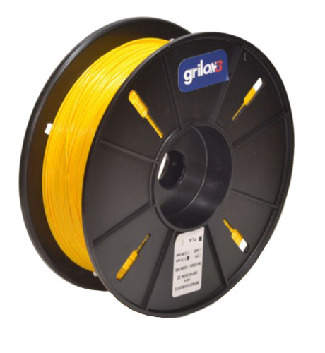 Filamento 3D ABS Grilon3 de 1.75mm y 1kg amarillo