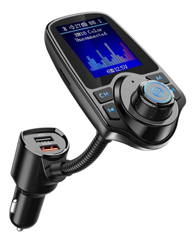 Nulaxy - Transmisor Fm Bluetooth Para Coche, Adaptador De Ra