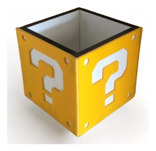 Mario Bros - Cubo Do Mario - Porta Caneta - Kit 35 Peças