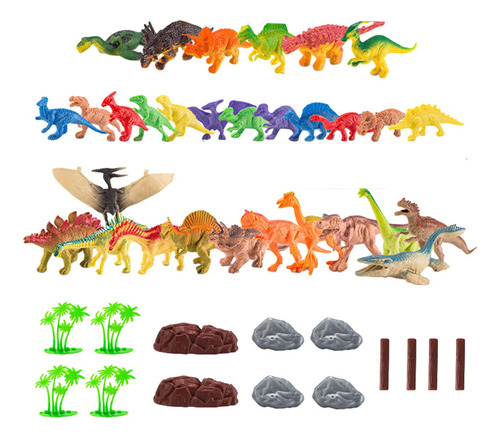Modelo De Dinosaurio Animal Para Niños, Juego De 44 Piezas