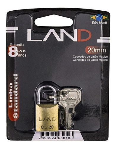 Cadeado Land 30mm Blister 2542 C398047