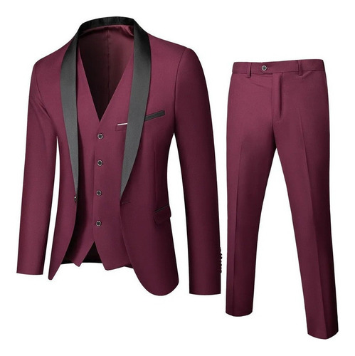 Conjunto De Traje Delgado De 3 Piezas Para Hombre, Fiesta De