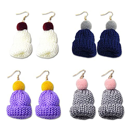 Aretes Tassel Con Sombreros Graciosos Para Mujeres Y Niñas