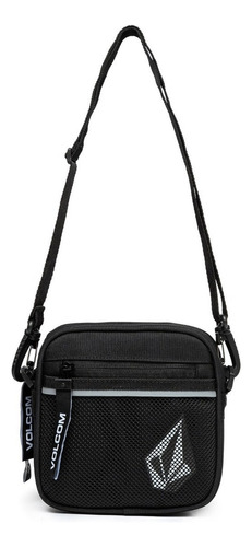 Shoulder Bag Bolsa Lateral Tira Colo Pochete Necessaire Cor Preto Desenho do tecido Liso