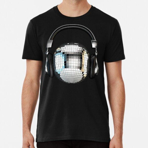 Remera Bola De Discoteca Para Auriculares Algodon Premium