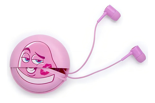 Fone De Ouvido Beijo Fini Intra-auricular Com Fio 1m Letron Cor Rosa