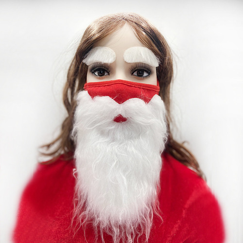Juego De 3 Piezas De Mascarillas Navideñas Para Barba, Gorro