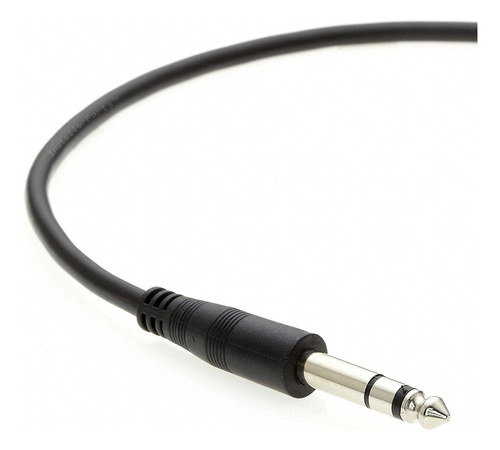 Cable De Audio Estereo Trs 1/4 , Macho A Macho | Negro 1
