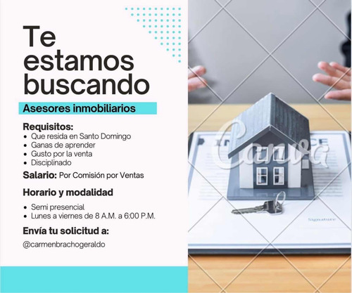 Buscamos Asesores Inmobiliarios Para Santo Domingo Norte