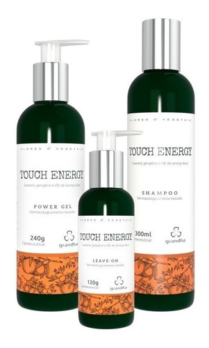 Kit Grandha Touch Energy Shampoo Condiconador E Leave