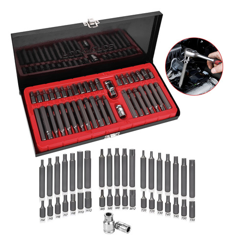 Kit Puntas Torx Y Hexagonales Modelo Con Adaptador 40 Piezas