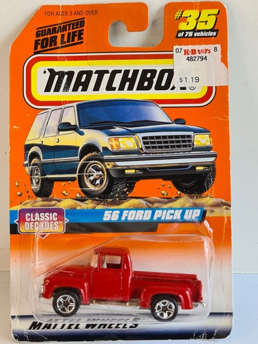 Matchbox 1956 Ford Pick Up 1997 Misrecuerdosmx