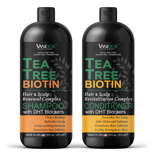 Conjunto De Shampoo E Condicionador Vanidox Tea Tree Com Bio