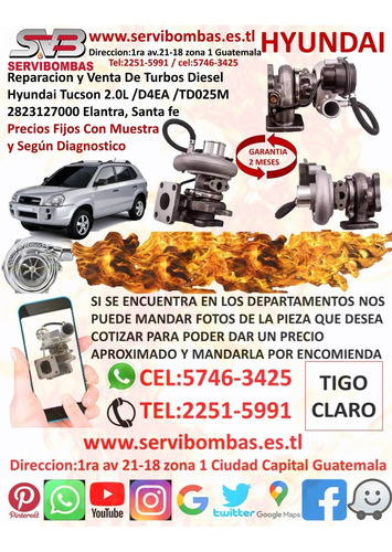 Turbos Hyundai Tucson 2.0 D4ea Crdi Diesel Guatemala