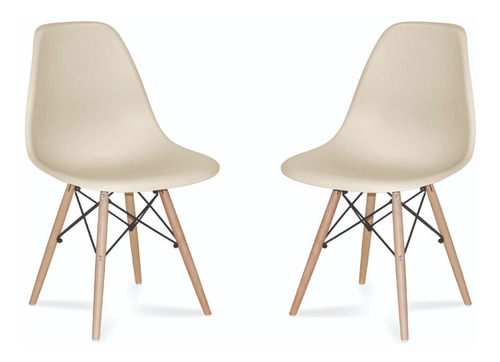 Silla Eames Beige Arena Combo Dos Unidades