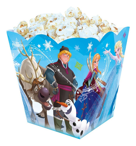 Cajita Pochoclera Frozen X 6 Infantil Disney Original