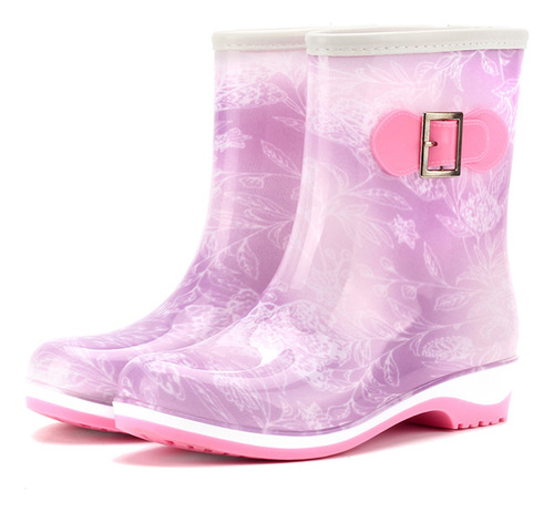 Botas Impermeables Para Mujer, Zapatos De Lluvia De Plástico