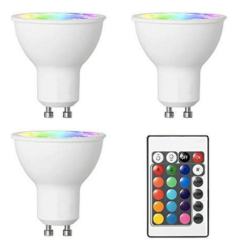 Focos Led - Noobibaba Rgb Gu10 Led Bulbs, Color Changing Lig