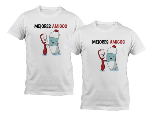 Par De Playeras De Amigos Cepillo-pasta  14feb-020