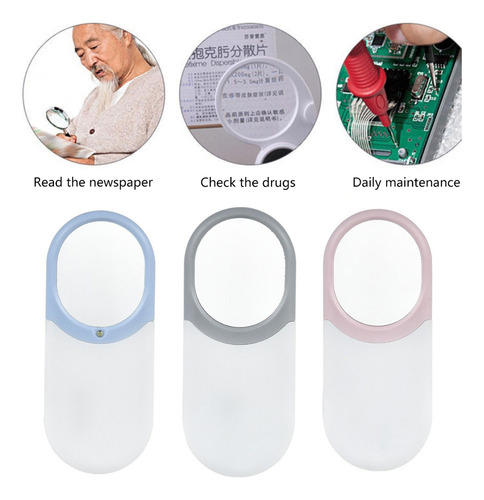Lupa De Bolsillo Pequeña (gy) 10x Con Luz Led Para Leer