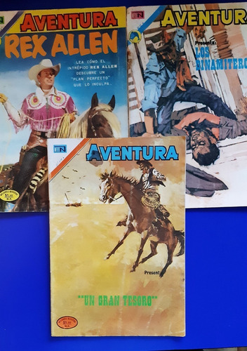 Set De 3 Revistas Comic Aventura Ed Novaro Avestruz 1973