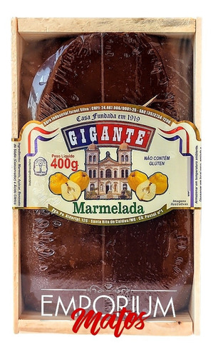 3 Marmeladas Doce Gigante (caixa De Madeira)